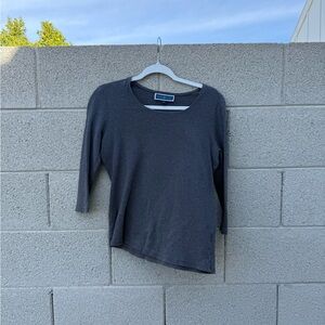 Karen Scott Charcoal Heather Top